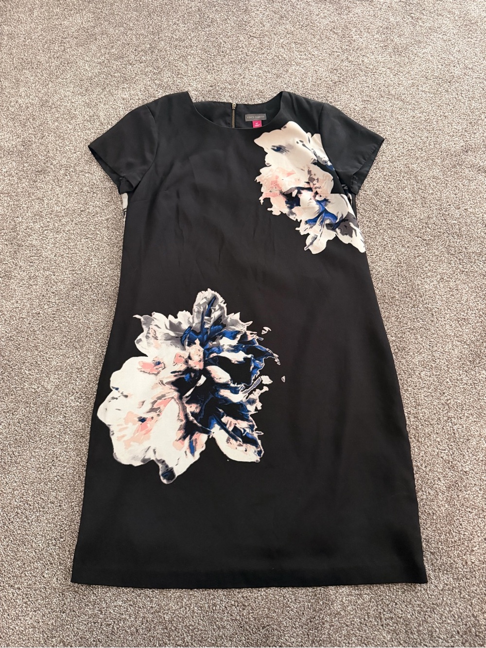Vince Camuto Black Floral Shift Dress